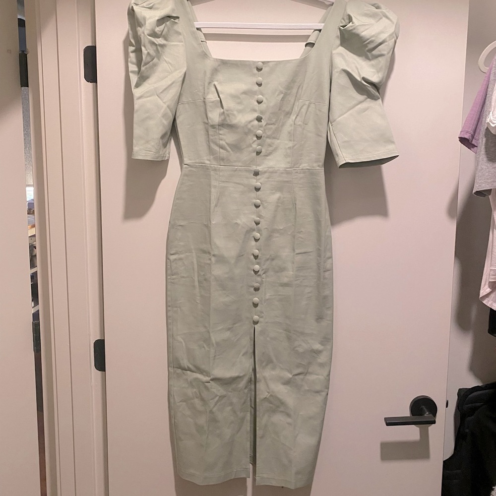 Elagia Puff Sleeve MIDI Dress size S